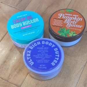 Trader Joe's Body Butter Set Passion Fruit Cacay Oil Pumpkin TJs